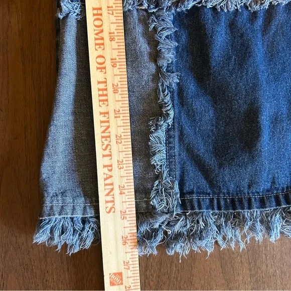Vintage 90’s Princess Collection Denim Fringe Patchwork Dress Girls Size S 7/8 - Picture 11 of 11